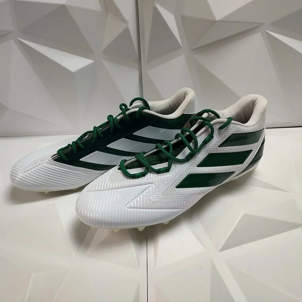 Adidas Mens Football Cleats 16 White Green Shoe Lacrosse Freak Carbon Low - Picture 8 of 16